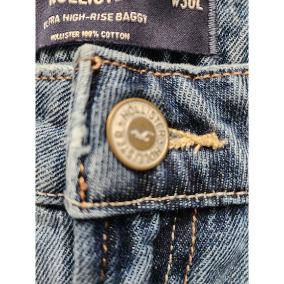 Hollister Ulta High-Rise Women's Baggy Jeans 10L/30L - Picture 4 of 6